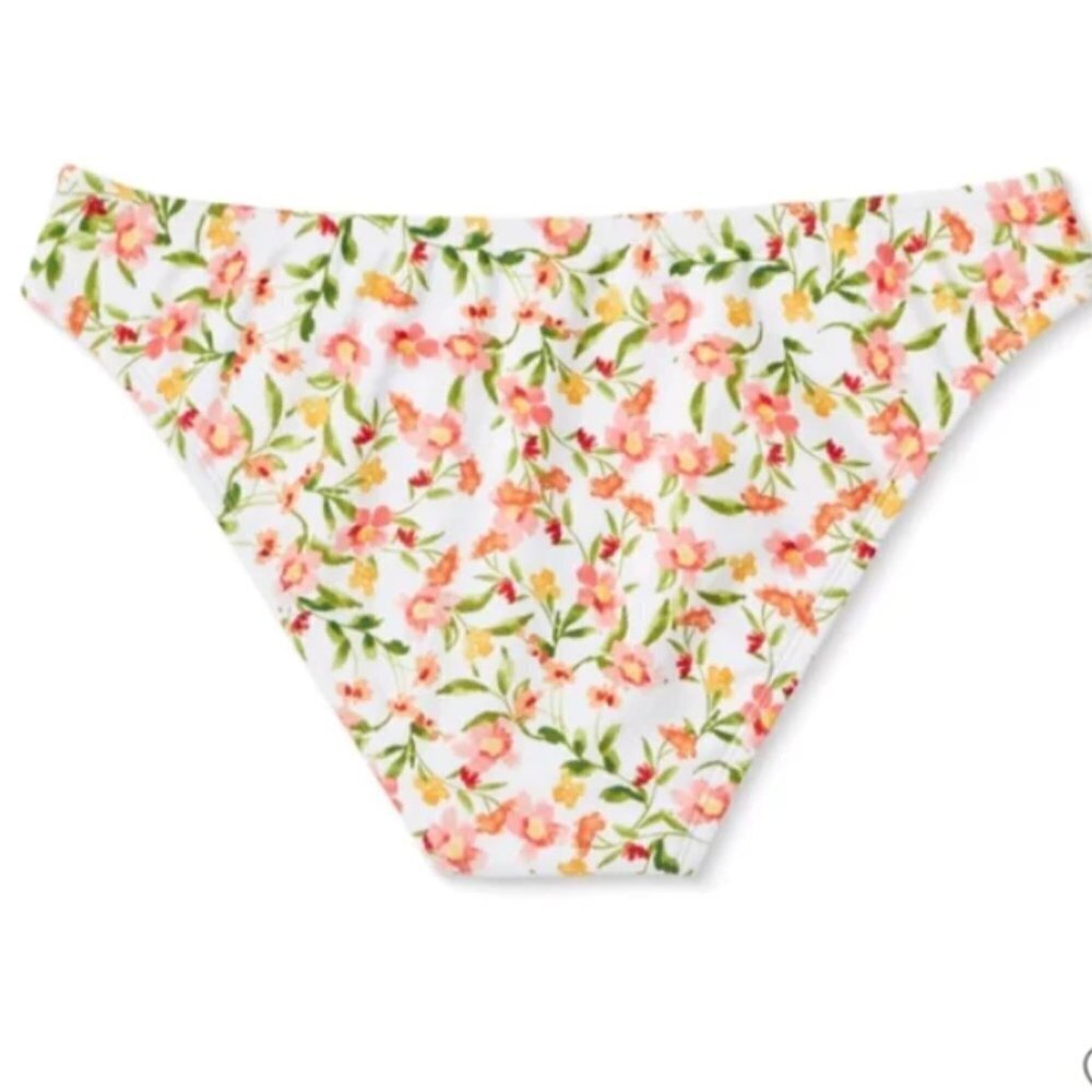 NWT Women's Shirred Side Bikini Bottom - Shade & Shore Floral Print - Picture 4 of 4